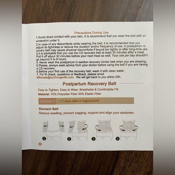 NEW 3 in 1 POSTPARTUM BELT, PLUS SIZE, black - Picture 11 of 16